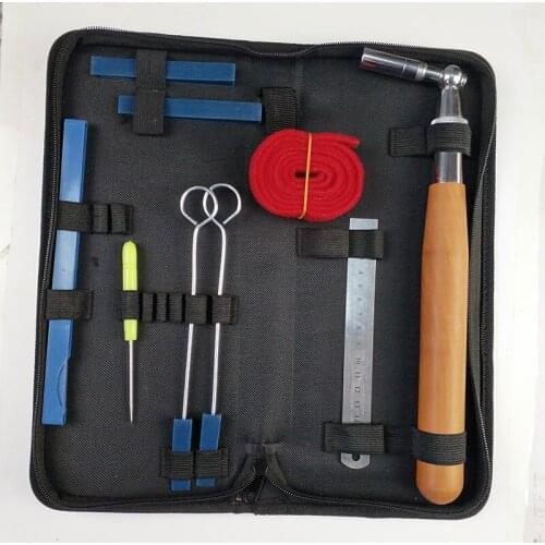 Professional Piano Tuning Kit Tuner Tools Set Piano Tuning Tool Wooden Handle Fixed Tuning Wrench with Bag