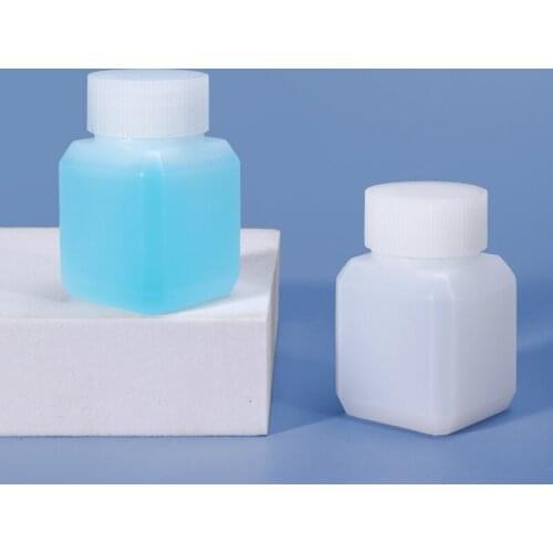 20PCS of 20ML Square Plastic Bottle Food Grade HDPE Material Sample Bottle Refillable Containers