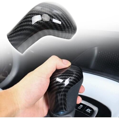 Sport Style Carbon Fiber Print Auto Gear Shift Knob Cover Trim New For Toyota Camry 2019-2020 Avalon Corolla Hatchback 2019 2020