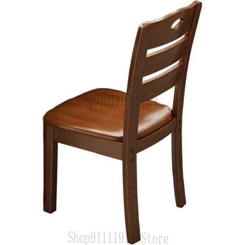 New Chinese Style Solid Wood Dining Chair Household Simple Modern Log Walnut Stool Hotel Dining Table Chair Special Price Combin