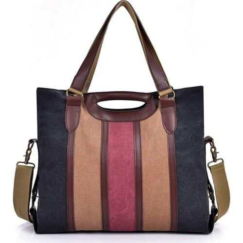 Large Pocket Casual Tote Womens Handbag Shoulder Canvas ladies' Leather Capacity Bags For Women Messenger Bags 2020 New 1497