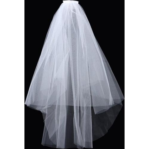 Wedding Accessories Short Simple Wedding Veils Two Layer Bridal Veils With Comb