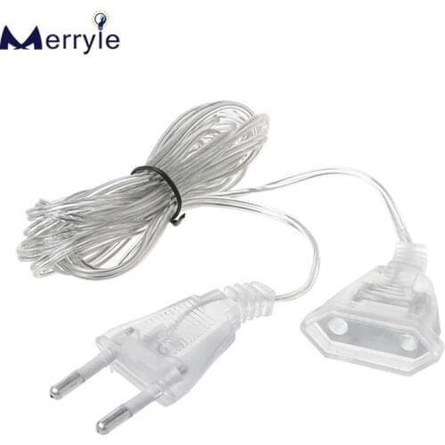 3M EU Power Extension Cord Power Extension Cable Plug for Christmas Lights Holiday Fairy Lights String Outdoor Home Decoration