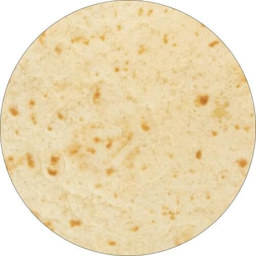 Funny Food Burritos Tortilla 3D Printed Flannel Throw Blankets Double-sided Round Fleece Blanket