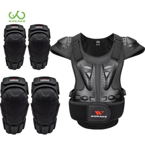 WOSAWE Motorcycle Armor Jacket Elbow Knee Pads Set Full Body Protection Suit MTB Snowboard Motocross Protector Adult