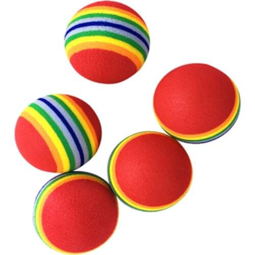 Pet Cat Chewing Toy Colorful EVA Bouncy Ball Kitten Toys Training Ball Mouse Toy Planet Ball Cat Toys Interactive Pet Supplies