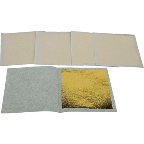 1000 sheets 8 X 8.5 cm Taiwan Shiny Imitation Gold Leaf Color like Color Closest To Genuine Gold - 5 Colors Available