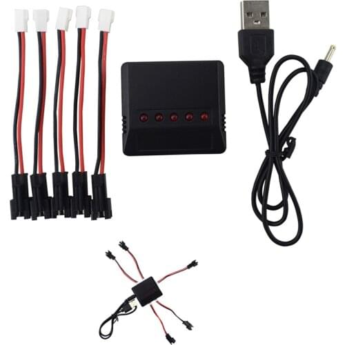 1S 5in1 Charger Connector Wire for 1:14 4WD DE45 DE58 RC Climbing Drift Racing Car 18650 3.7V 1200mah SM Plug Lipo Battery Parts