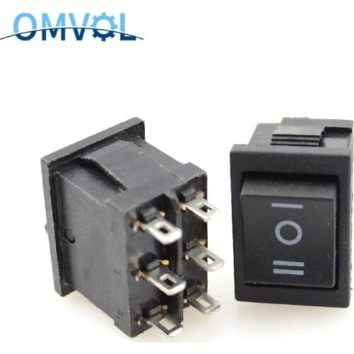 5PCS rocker switch,6 pins,ON-OFF-ON 21*15 ON-OFF