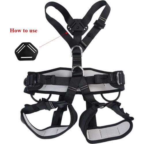 5Pcs Full Body Safety Climbing Harness Rappelling Harness Splitter Plate