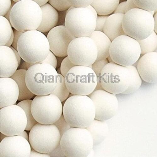 500pcs sale big Wood Bead, Round 15.5mm, White wood (bleached) D25