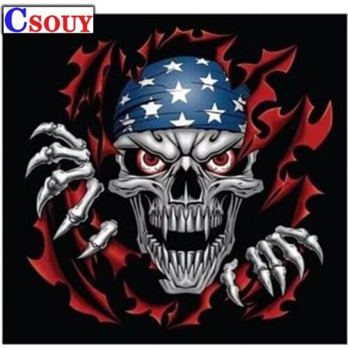 5D Diy Diamond Mosaic Skull & Hand Diamond Painting Drawing Full Square / Round Drill Diamond Embroidery Cross Stitch Home Decor