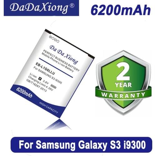 6200mAh EB-L1G6LLU EB535163LU Battery For Samsung S3 I9300 I747 I9308 I9305 I879 I9060 I9301 I9118 I9082 I535 I9300 I9308 L710