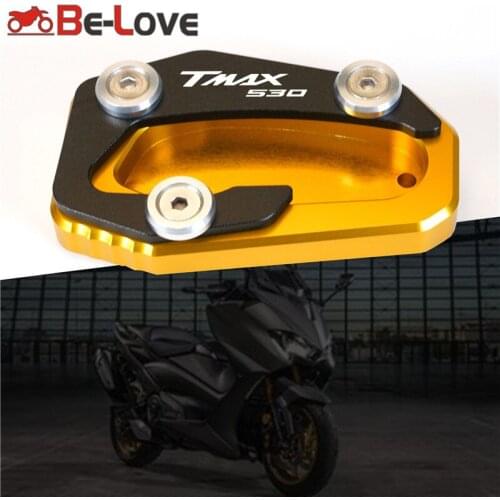 Accessories Motorcycle Side Stand Enlarger Kickstand Enlarge Plate Extension Pads For Yamaha T-MAX TMAX 530 SX DX 2017 2018 2019