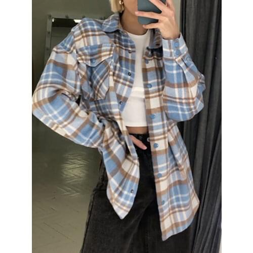 Женские рубашки в клетку BerryGo China At AliExpress