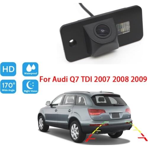 Wireless Car Rear View camera For Audi Q7 TDI 2007 2008 2009 CCD Full HD Rear view Parking camera Waterproof high quality RCA