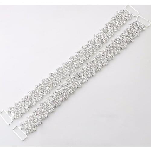 165mm 6 1/2" Diamante Crystal Rhinestone Connectors Bikini For Swimming Wear Shoe Buckle Invitation 5pcs metal backpack