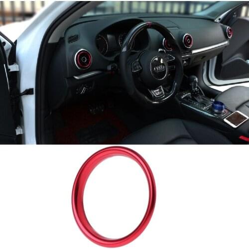 Car Air Outlet Decoration Trim Ring Sticker for audi A3 S3 2013-2016/Q2 Red