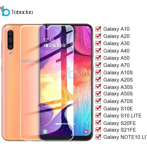 For Samsung Galaxy A10 A10S A20 A20S A30 A30S A40 A50 A50S A70 A70S S20 S21 FE S10e S10 Lite Tempered Glass Screen Protector 9D