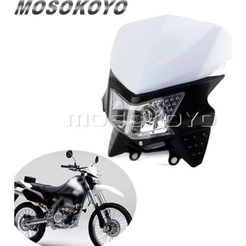 Motocross Dirt Racing Bike Headlight for Yamaha WR450F YZ250F XT250X SUZUKI DRZ RMZ RM 85 125 250 White Enduro Head Light