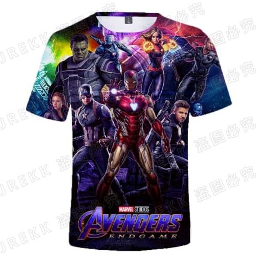 New Marvel The Avengers 3D Printed T Shirt Men Women Children Summer Cool Streetwear Fashion Superhero T-shirt Harajuku Tops Tee