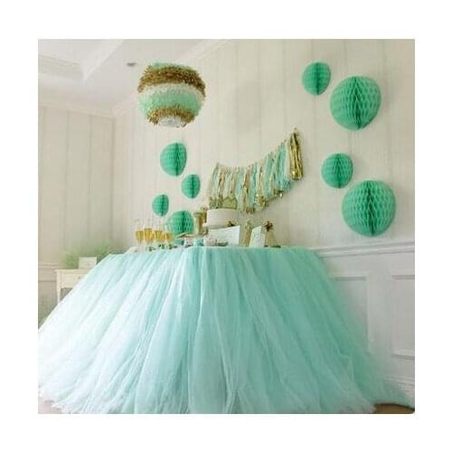 Gauze table skirt table dress wedding birthday party dessert table wedding reception desk yarn decorations prop table cloth