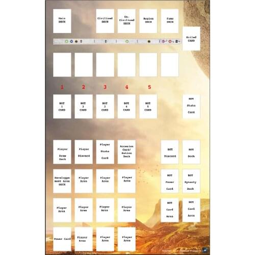 Custom Playmat Imperium Playmat V0.1 - Solo Mode Clever Fun Solo Imperium: Legends Board Games Cards Playing Cards Tablemat