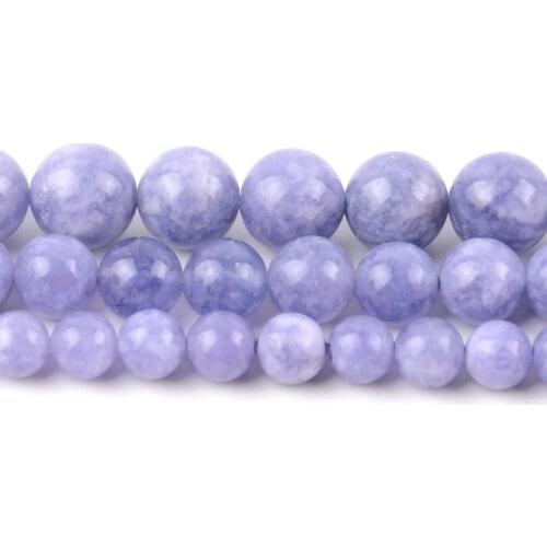 Natural Angelite Jades Stone Beads Round Loose Spacer Beads For Jewelry Making DIY Bracelet Handmade 6/8/10/12mm