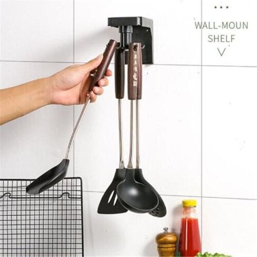Kitchen Hook Cooking Utensils Holder Storage Rack 360 Rotating Hanging Spoon Pan Pot Organizer