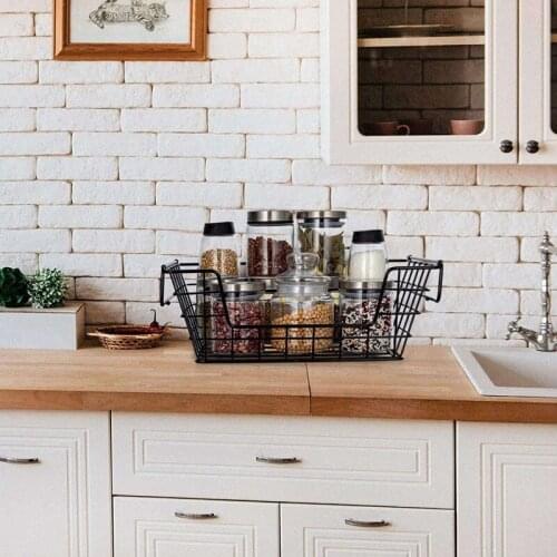 Multifunctional Wire Storage Baskets Hanging Large Wrought Iron Cabinets House Organizing Utensils Fruit Wire Basket