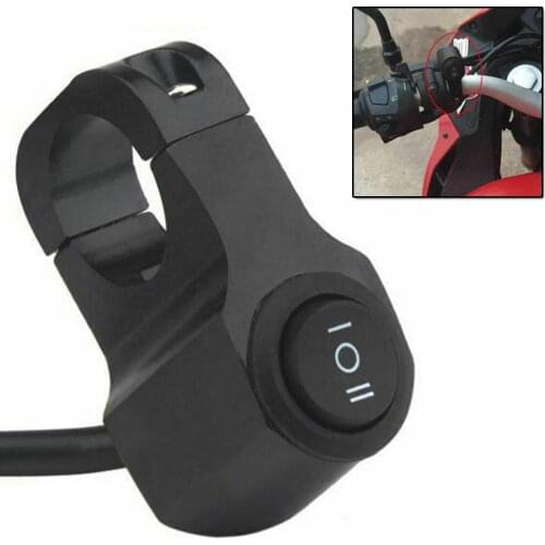 12V Motorcycle Handlebar 7/8" ON-OFF-ON Headlight Accessories Handlebar Switch Fog Brake Light Switch