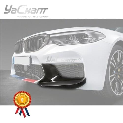 Car Trim Carbon Fiber Front Lip 2pcs Fit For 2017-2019 F90 M5 MP Style Front Splitter Cover