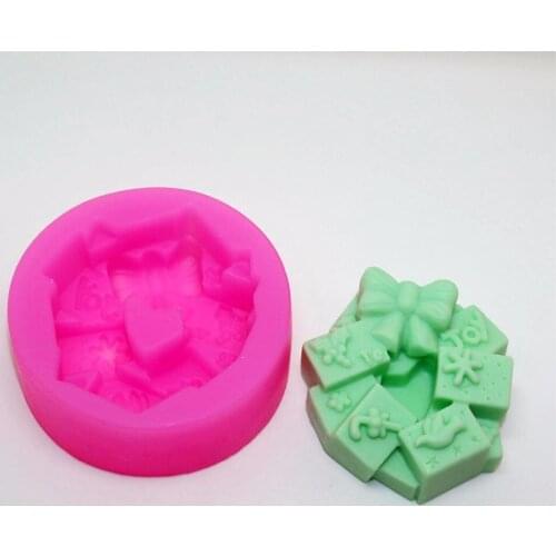 Bow gift box Christmas food grade silicone handmade /diy mold cake decoration tools