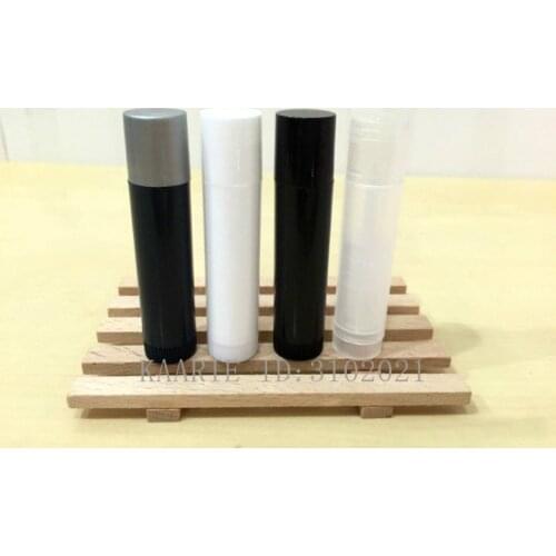 4ML 100pcs/lot 4G Empty Plastic Lip Balm Container, DIY Elegant Lipstick Refillable Bottle, Cosmetic Lip Rouge Subpackage