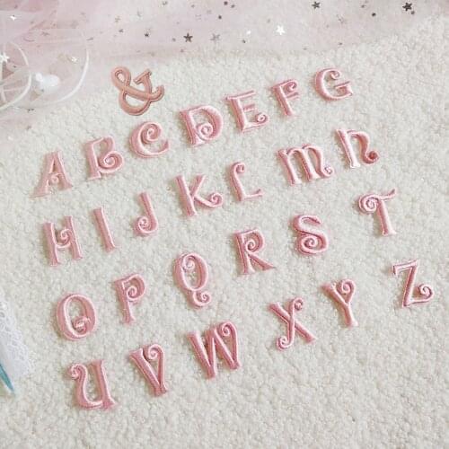 Self-adhesive Small Letters Patches Applique Diy Alphabet Embroidered Patch For Kids Clothing Bags Sewing Name Badge Accessories