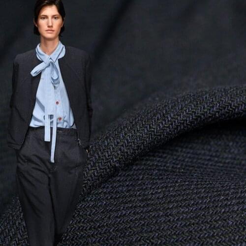 Red Raspberry Navy Blue Twill Worsted Wool Fabrics 100%Wool Garment Materials Winter Women Ovecoat Sewing Cloth Freeshipping