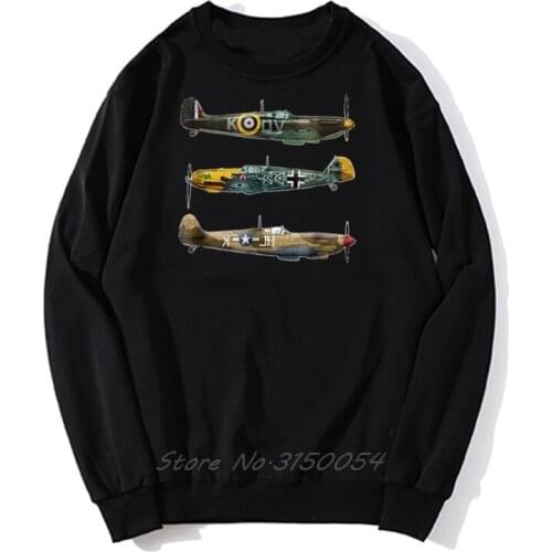 Ww2 Warbird Gathering Messerschmitt Mustang Spitfire Gift Hoodie Men Unisex Pullover Hoodies Sweatshirt Harajuku Streetwear