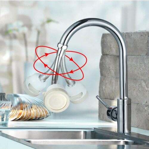 Universal Bubbler Splash Resistant Faucet Extender Pressurized Home Shower 360 Degree Swivel Nozzle Sprayer Water Saving Aerator
