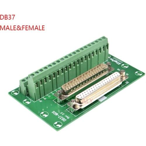 1PCS DB37 37PIN 2 ROW male female connector to terminal adapter D-SUB converter 37 pin plug terminal board Signal Module