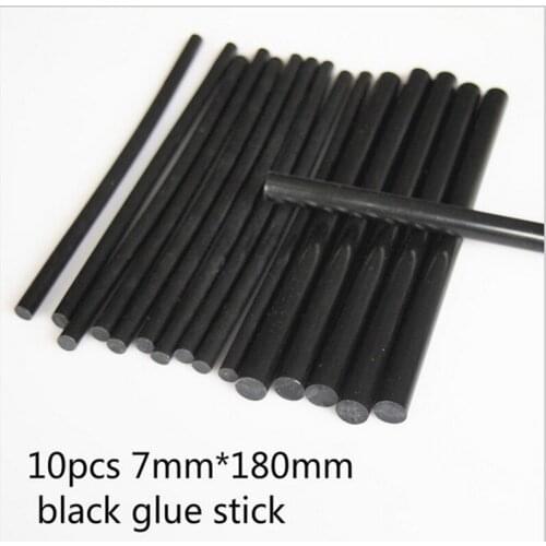 10pcs Black Color 7mm*180mm Hot Melt Glue Adhesive Rod High Quality 7MM Glue Stick