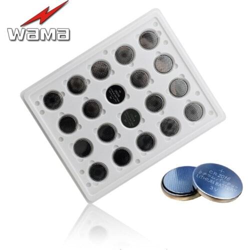 20x CR2016 3V Button Cell Battery for Car Remote Control Calculator LM2016 BR2016 DL2016 KCR2016 Lithium Batteries Wholesales