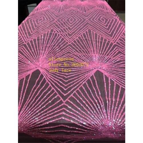 5yards/bag Pink line glitter pink fabric fluorescent color fabric used for wedding dress fashion HL108