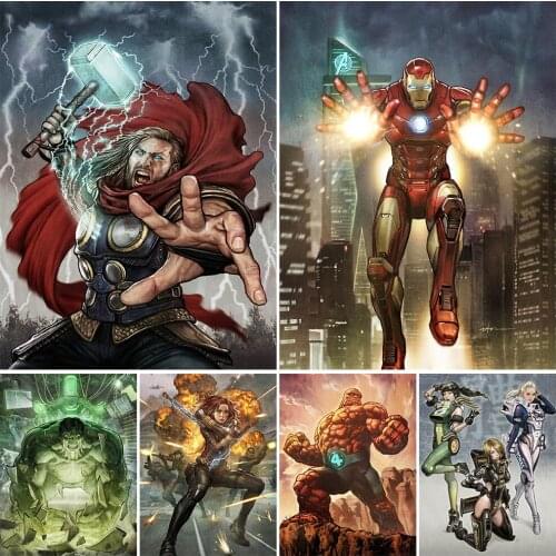 5D DIY Diamond Painting Superhero Rhinestone Three-dimensional Mosaic Handmade Decoration Painting Gift Can Be Customized