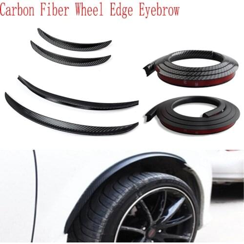 2pcs Carbon Fiber Car Fender Wheel Tire Edge Eyebrow For Hyundai Solaris Tucson 2016 I30 IX35 I20 Accent Santa Fe Citroen C4 C5