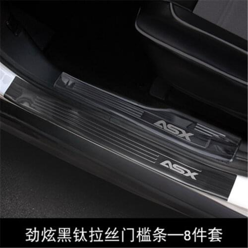 Car styling stainless steel scuff plate door sill Extended welcome pedal for Mitsubishi ASX 2013 2014 2015 2016 2017 2018
