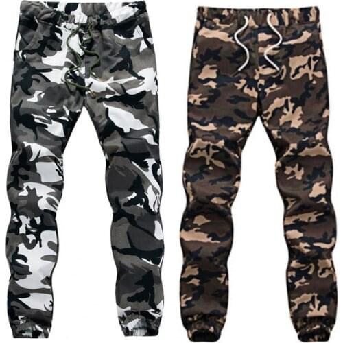 Men Pants Camouflage Stylish Pants Ankle Banded Jogger Male Mid Waist Cargo Casual Trousers Sports Streetwear Autumn