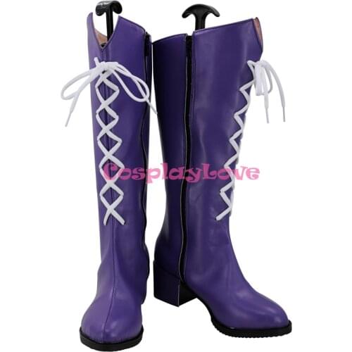 CosplayLove Custom Made Purple Sailor Moon Sailor Saturn Cosplay Shoes Long Boots For Girl Women Christmas Halloween
