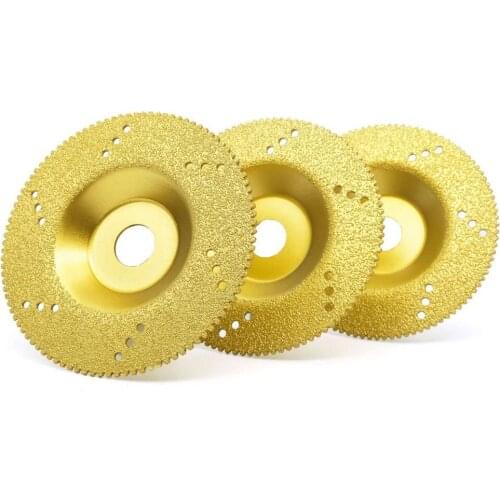 4" 100mm Diamond Vacuum Brazed Cup Grinding Wheel Disc For Stone Marble Granite Polishing Disk Sheet 16mm Hole Arbor Saw Blades