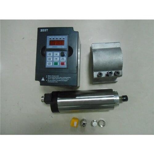 4 Bearings 4A 800W Air-cooled ER11 65*188mm Spindle Motor 220V 400Hz+ 1.5kw Inverter VFD + Bracket CNC Engraving Spindle Kit