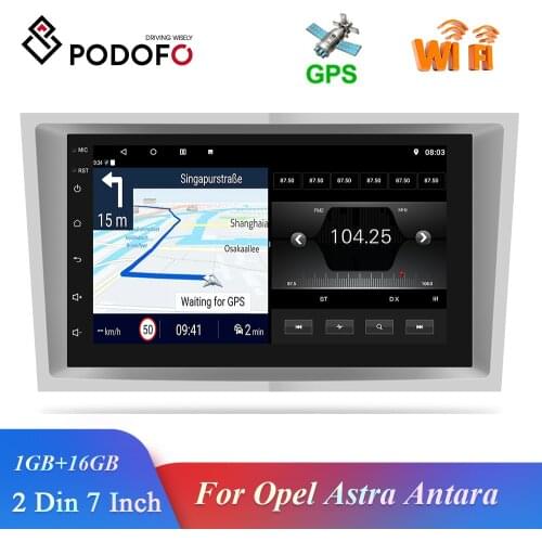 Podofo Android 2 Din Car Multimedia Player GPS Navigation 7" MP5 Player For Opel Astra Antara Vectra Corsa Zafira Meriva vivara